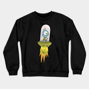 Alien Cannabis Crewneck Sweatshirt